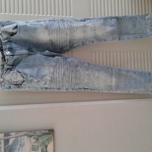 Mens Flex Southpole Distressed and Ribbed Jeans